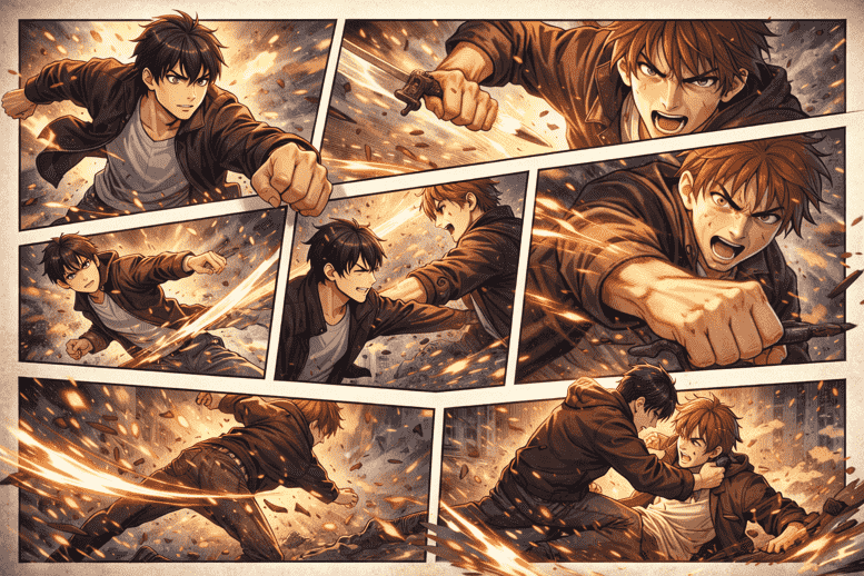 动作场景如何设计漫剧分镜？